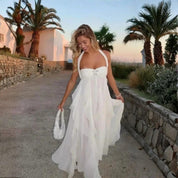 Zomerjurk Dames met Open Rug - Diamantster-detail