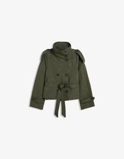 Kort dames trenchcoat jasje met ceintuur