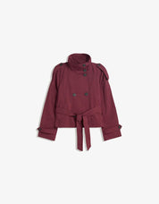 Kort dames trenchcoat jasje met ceintuur