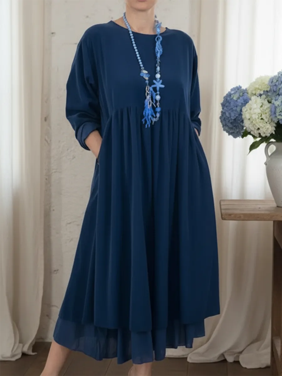 Dames zomerjurk midi relaxed fit