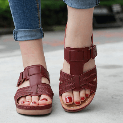Dames sandalen met dikke zool