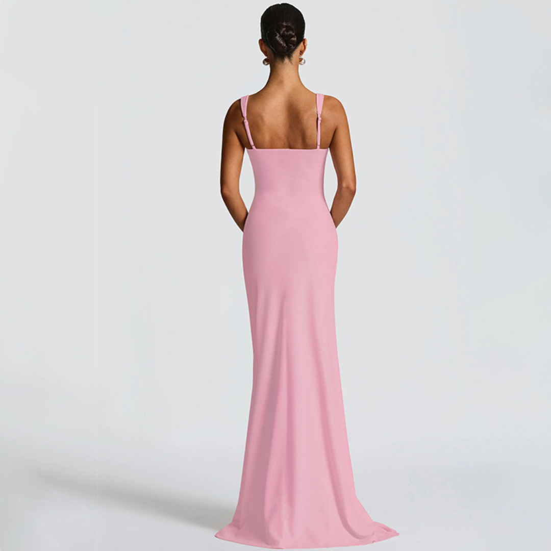 Elegante Maxi Jurk dames met Vierkante Halslijn