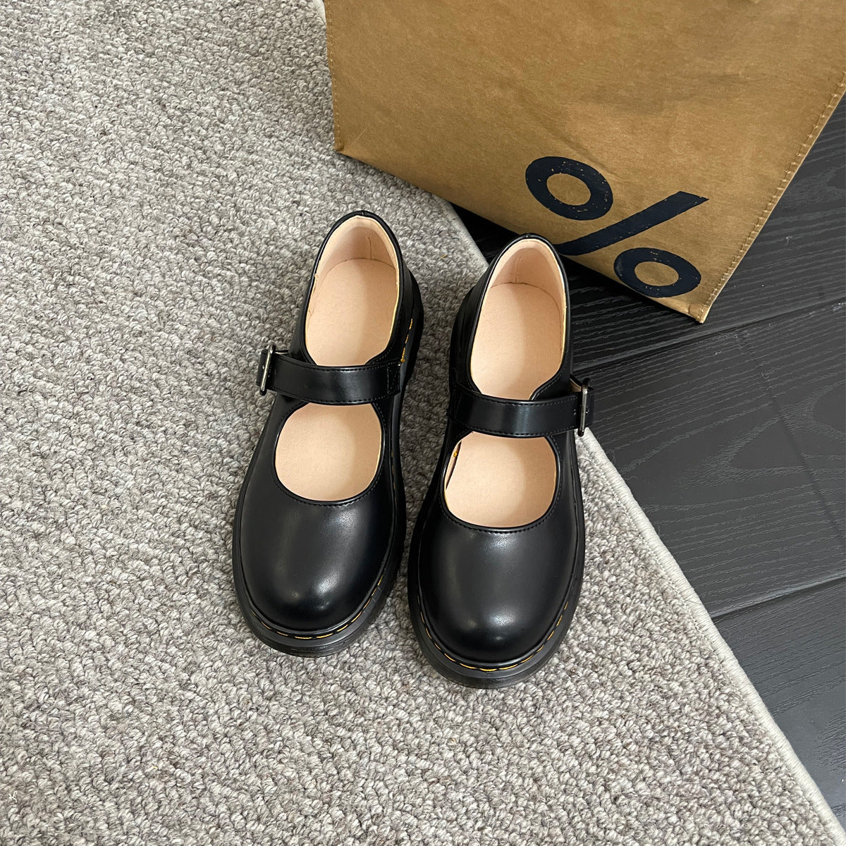 Dames mary jane schoenen met riempje - Ronde neus retro stijl