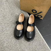 Dames mary jane schoenen met riempje - Ronde neus retro stijl