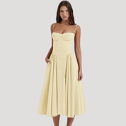 Midi Jurk met Gestructureerd Silhouet