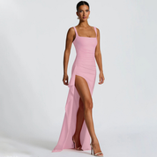 Elegante Maxi Jurk dames met Vierkante Halslijn