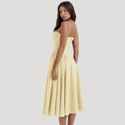 Midi Jurk met Gestructureerd Silhouet