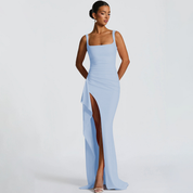 Elegante Maxi Jurk dames met Vierkante Halslijn