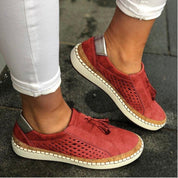 Dames sneakers met beige zool - Fijne ondersteuning