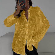 Women's festive blouse with sequins