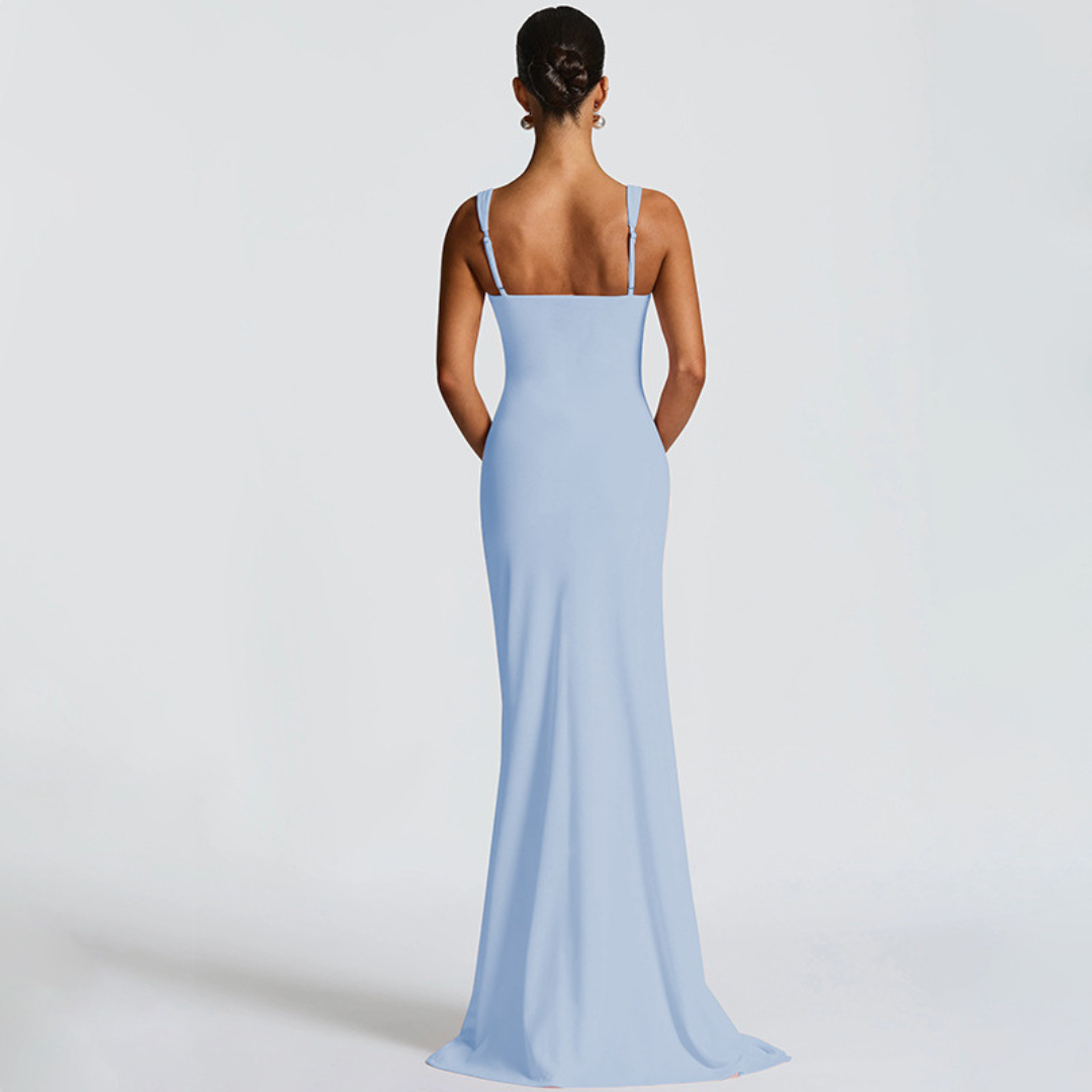 Elegante Maxi Jurk dames met Vierkante Halslijn