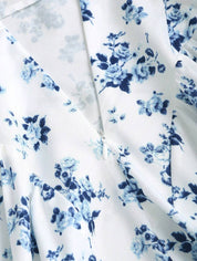 Dames mini zomerjurk mouwloos met stippen en V-hals
