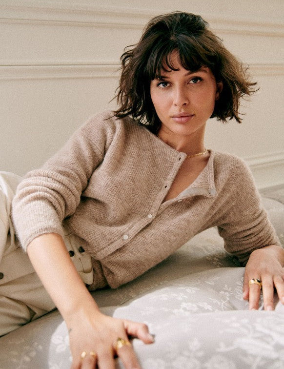 Dames cardigan voor de winter | Gebreid vest met knoopsluiting