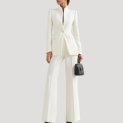 Dames zakelijke pak getailleerd - Blazer en pantalon set