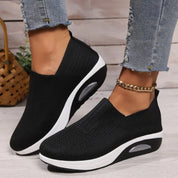 Comfortabele dames instappers | Ademend sneakers met dikke zool
