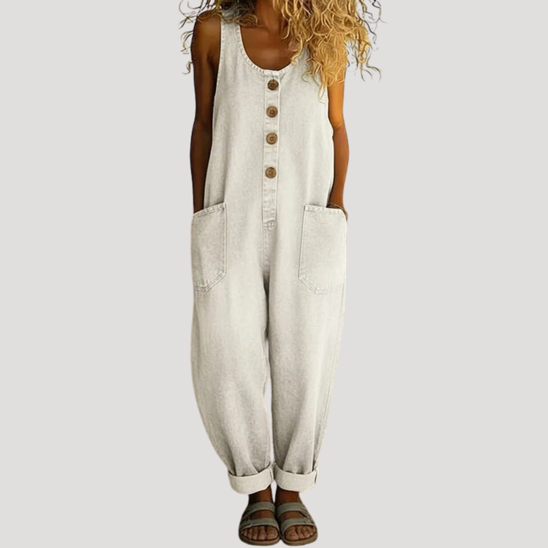 Dames zomer tuinbroek baggy fit met zakken