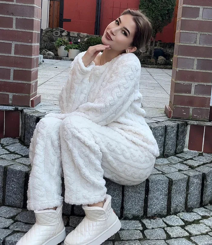 Dames pyjama set van zachte fleece - Fluffy
