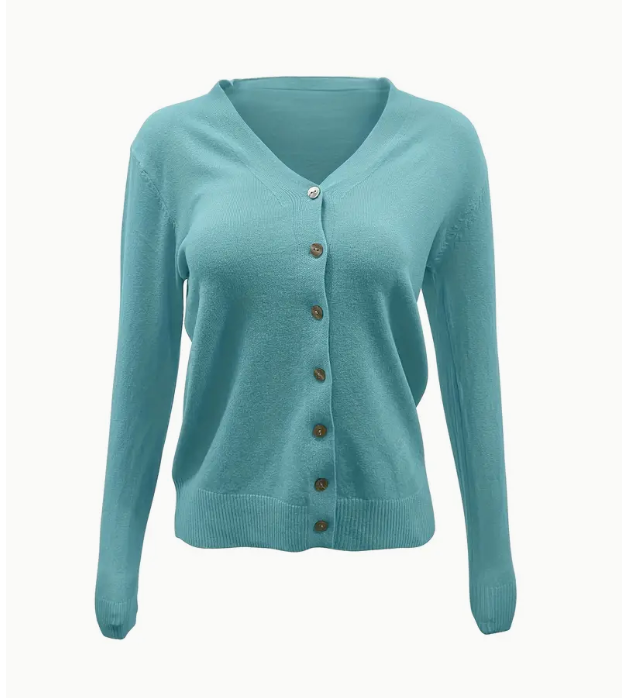 Basic dames vest | Dun gebreid vest met knoopsluiting