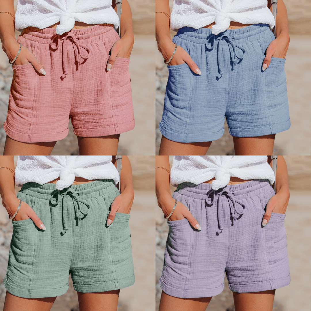 Dames zomershort met elastische tailleband
