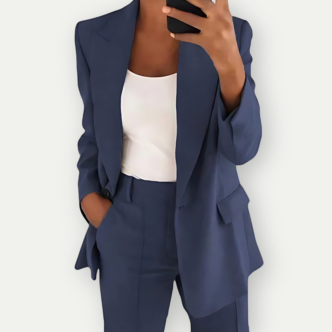 Stijlvol damespak | Blazer en broek tweedelig set