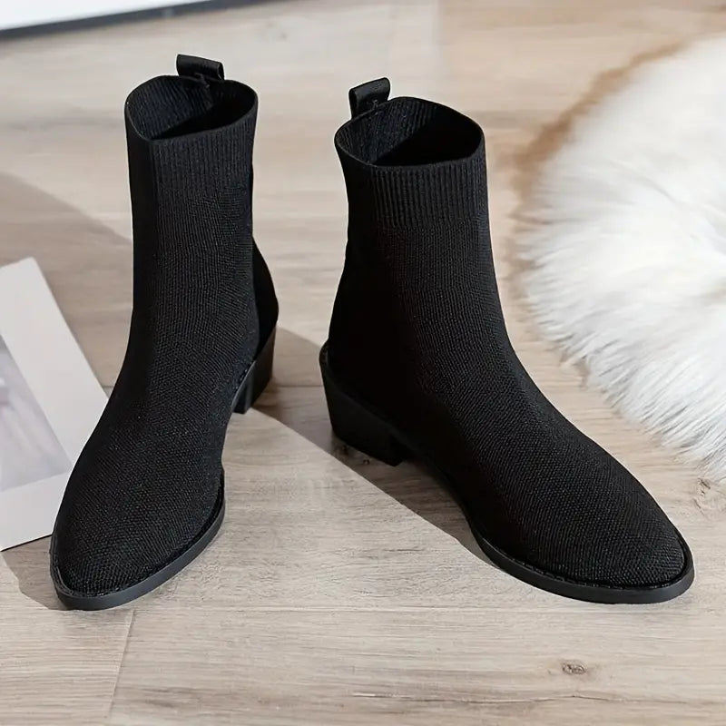 Dames enkellaarsjes | Comfortabele chelsea boots met platte zool