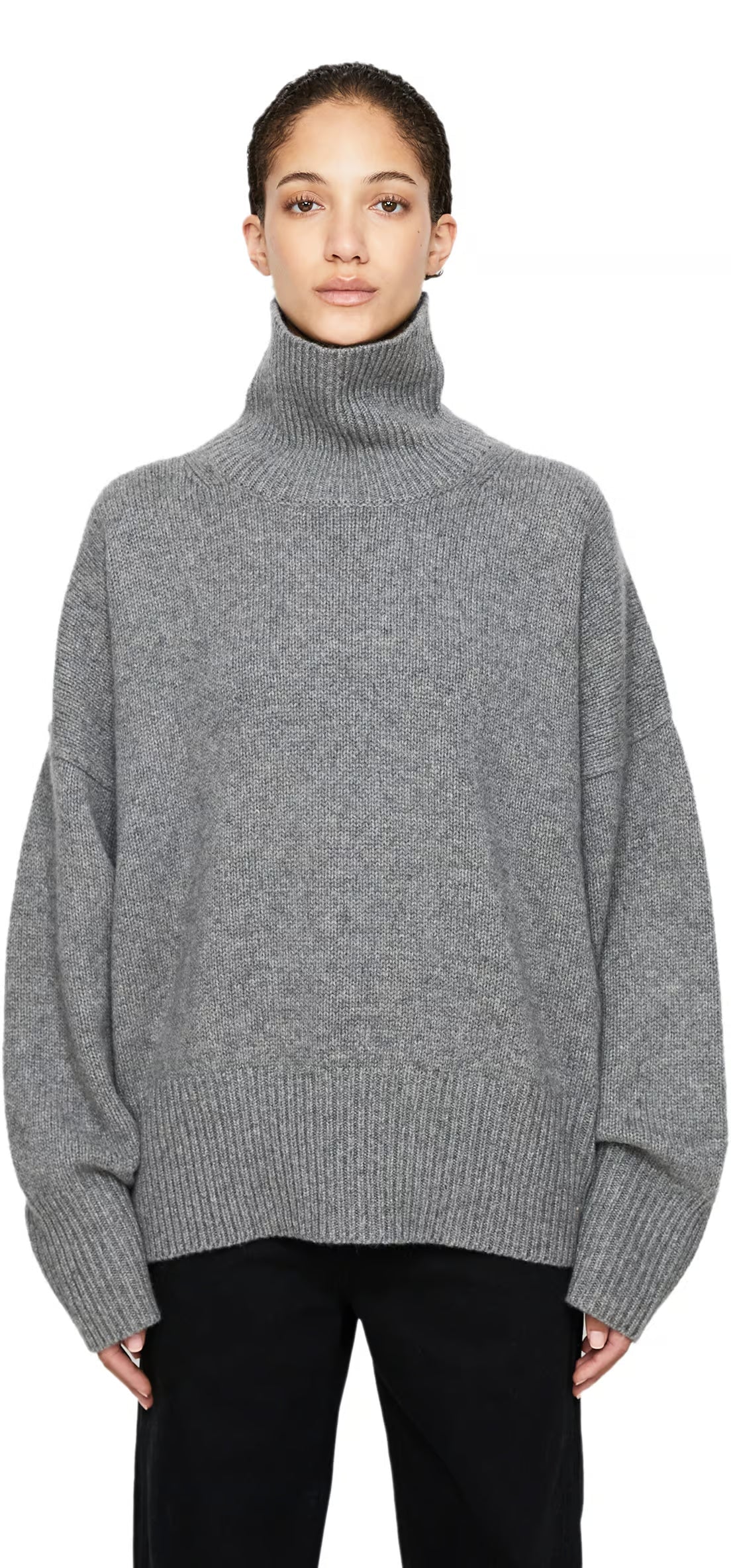 Oversized dames coltrui grofgebreid voor de winter