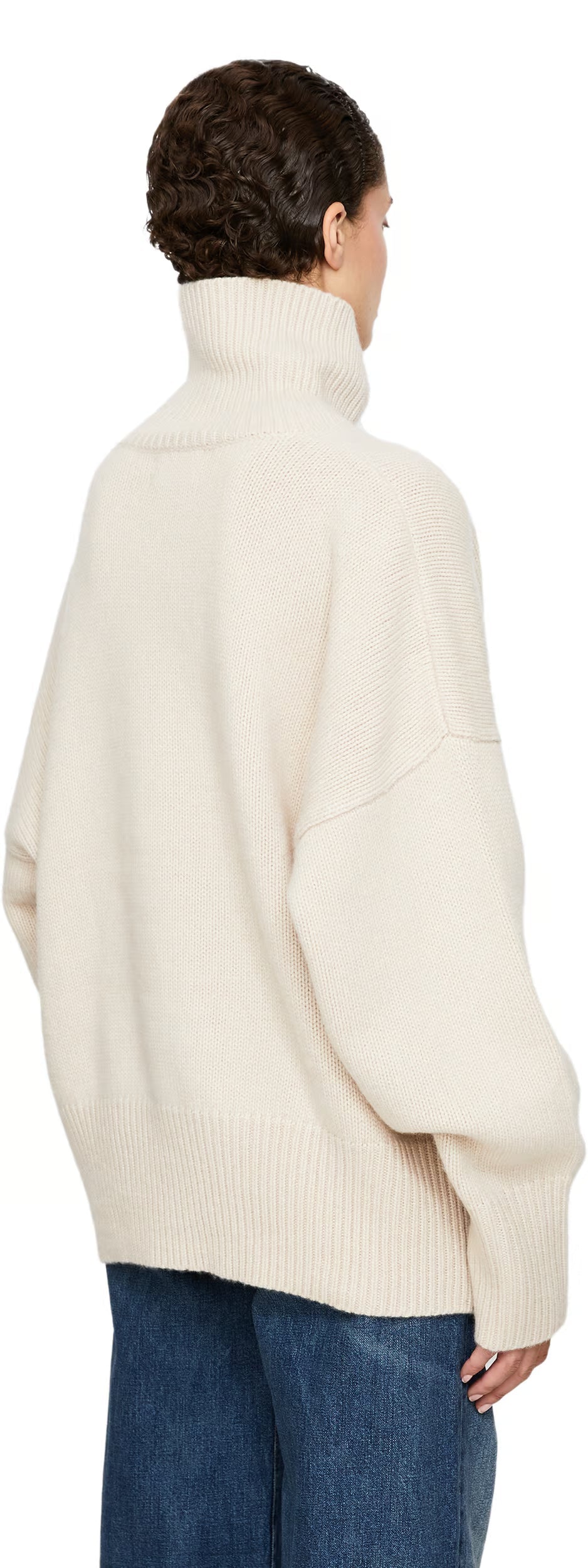 Oversized dames coltrui grofgebreid voor de winter