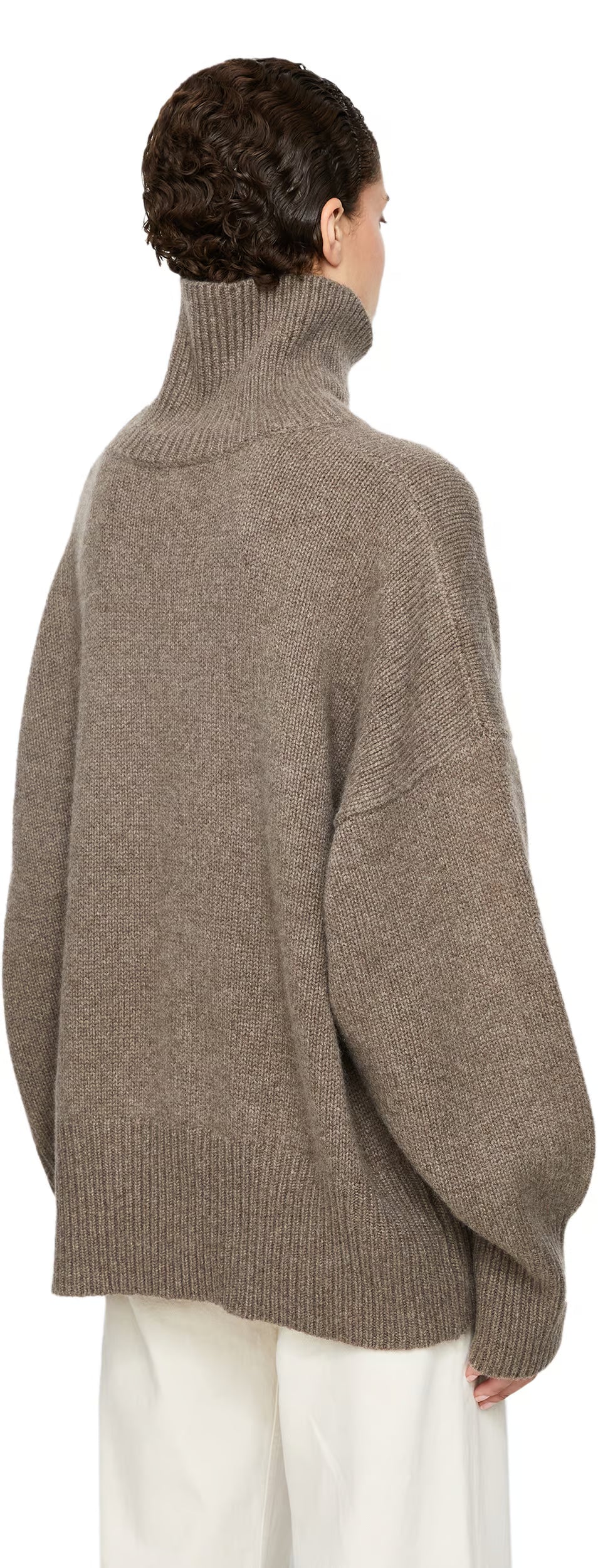 Oversized dames coltrui grofgebreid voor de winter