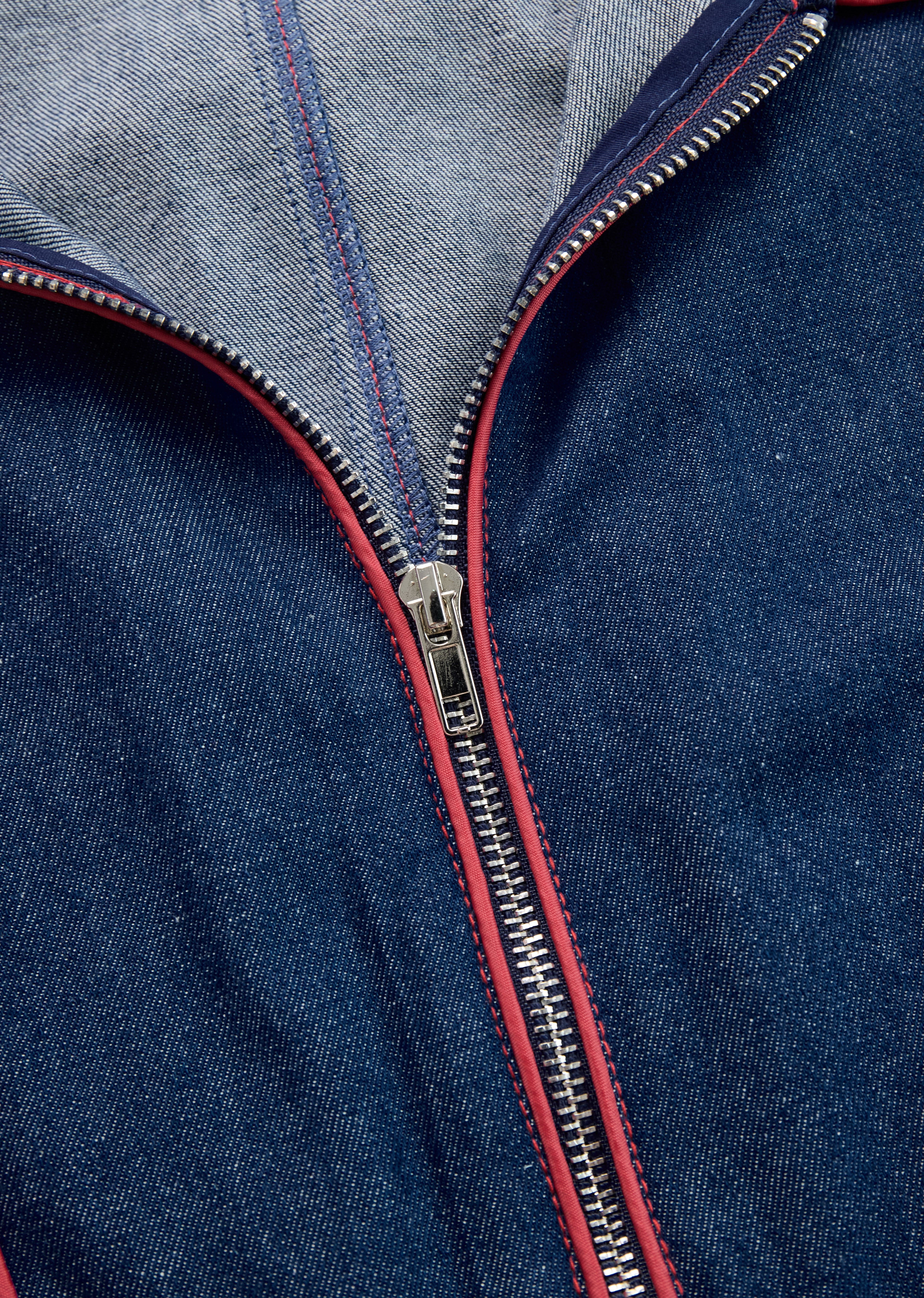 Denim zomer jumpsuit met wijde pijpen - Donkerblauwe spijkerstof