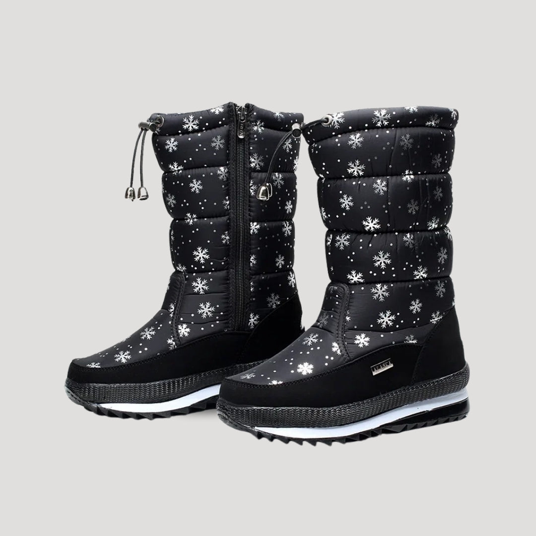 Dames Snowboots | Warme Voering | Hoge Schacht | Trekkoord Sluiting