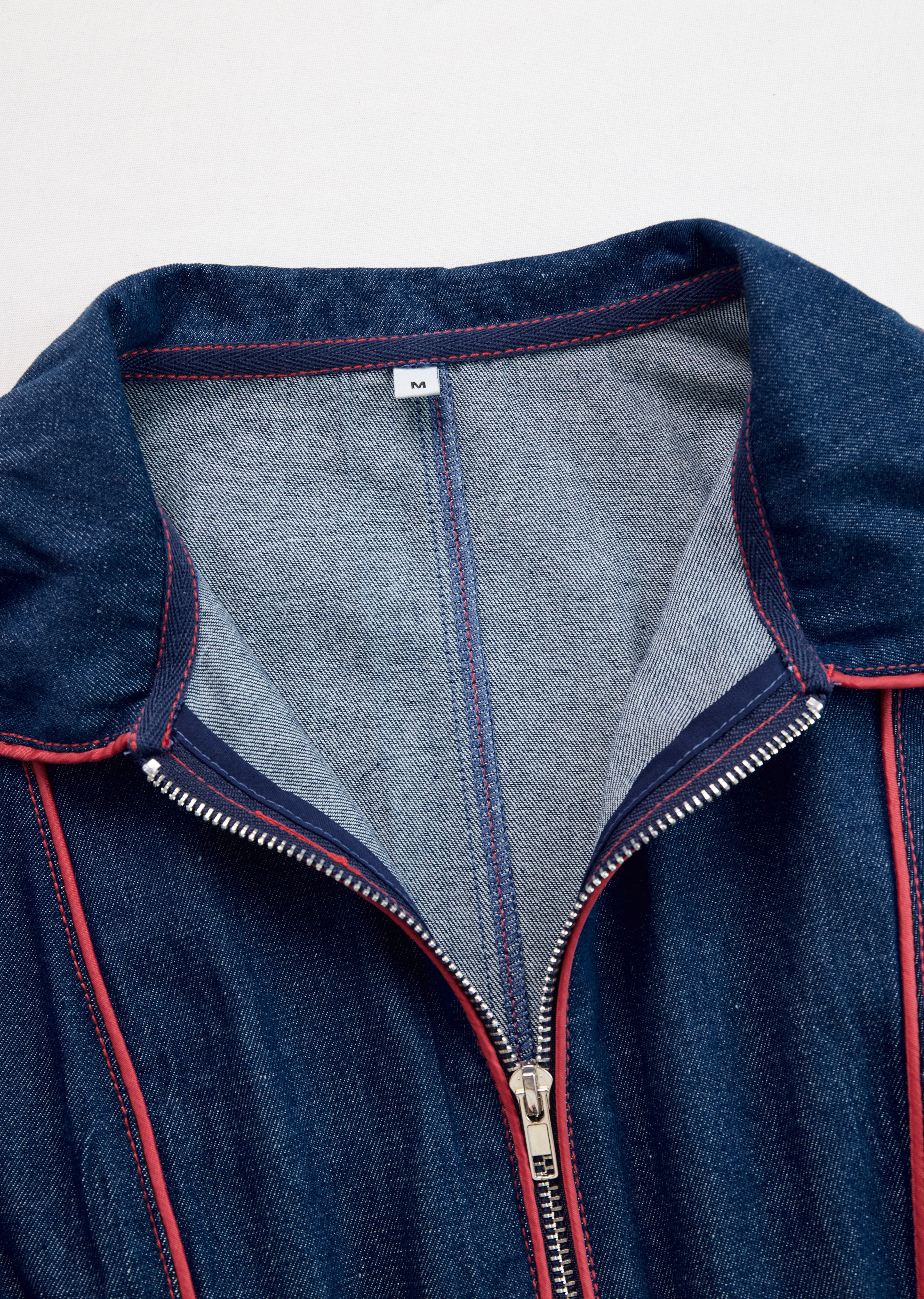 Denim zomer jumpsuit met wijde pijpen - Donkerblauwe spijkerstof