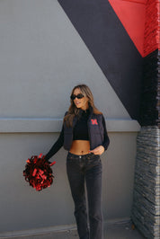 Cropped bodywarmer dames | Gevoerd met hoge kraag