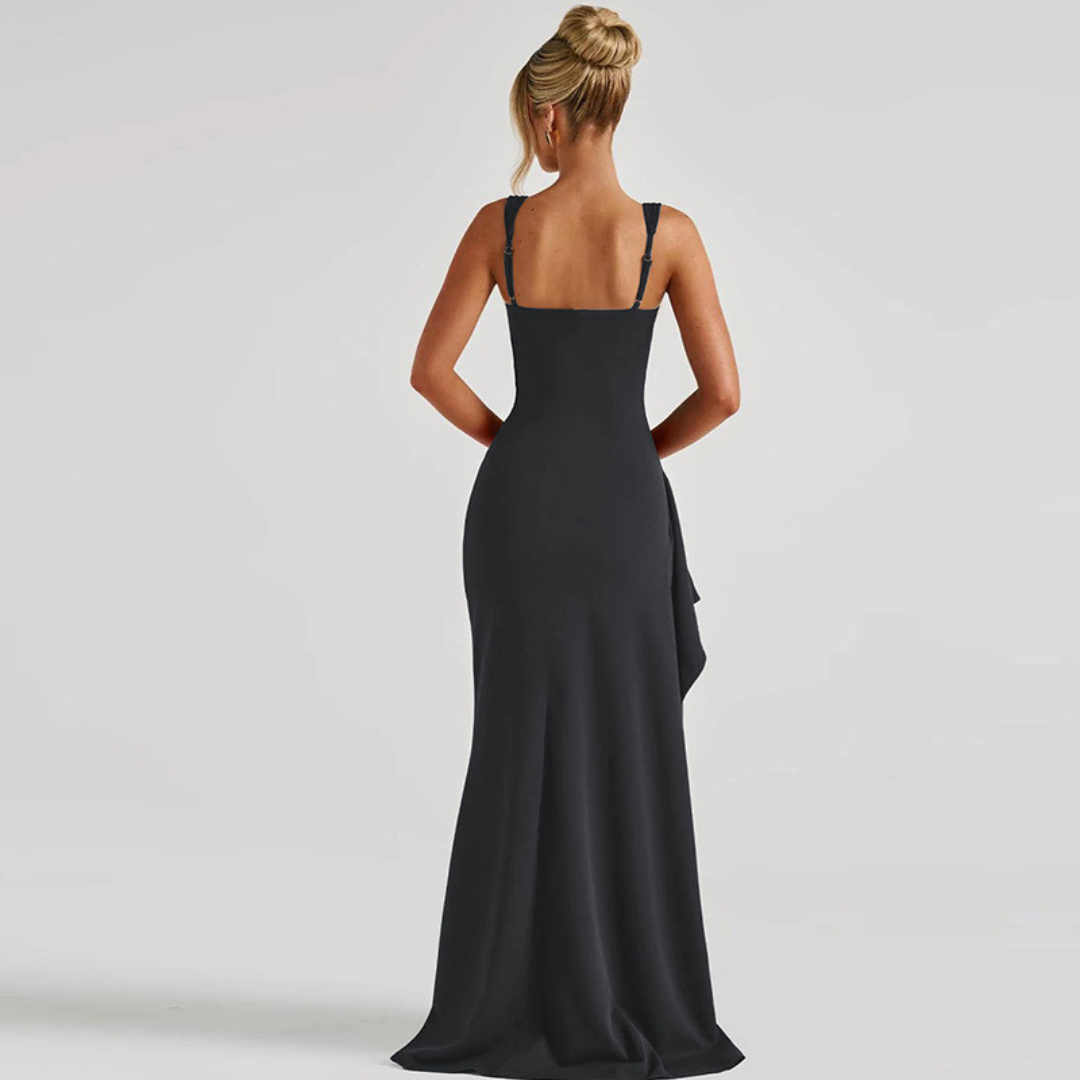 Elegante Maxi Jurk dames met Vierkante Halslijn