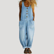 Dames zomer tuinbroek baggy fit met zakken