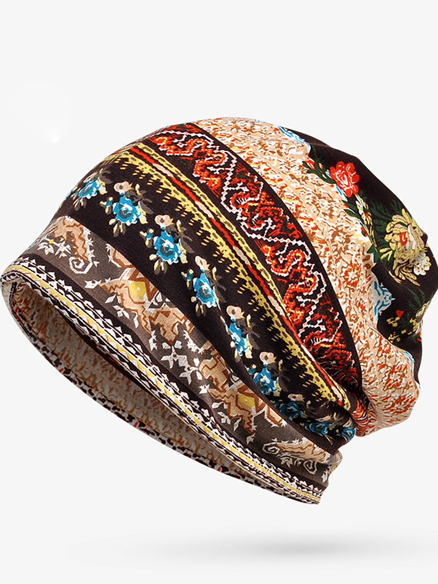 Dames muts | Boho print beanie