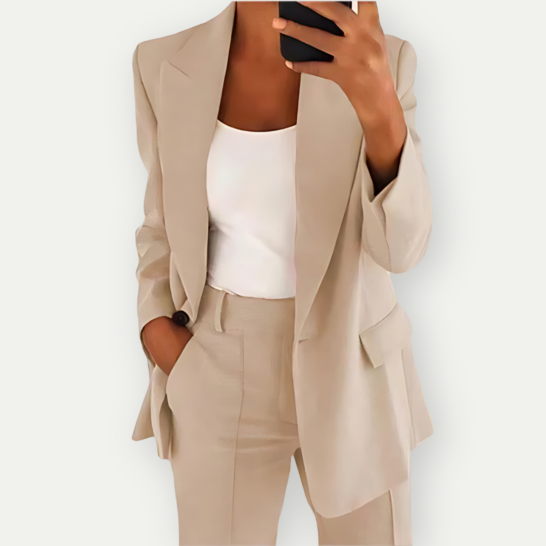 Stijlvol damespak | Blazer en broek tweedelig set