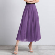 Midi Tule Rok Dames met Gelaagde Stof | Feestelijke Tutu Rok