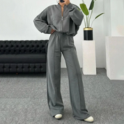 Dames joggingpak set met vest en broek