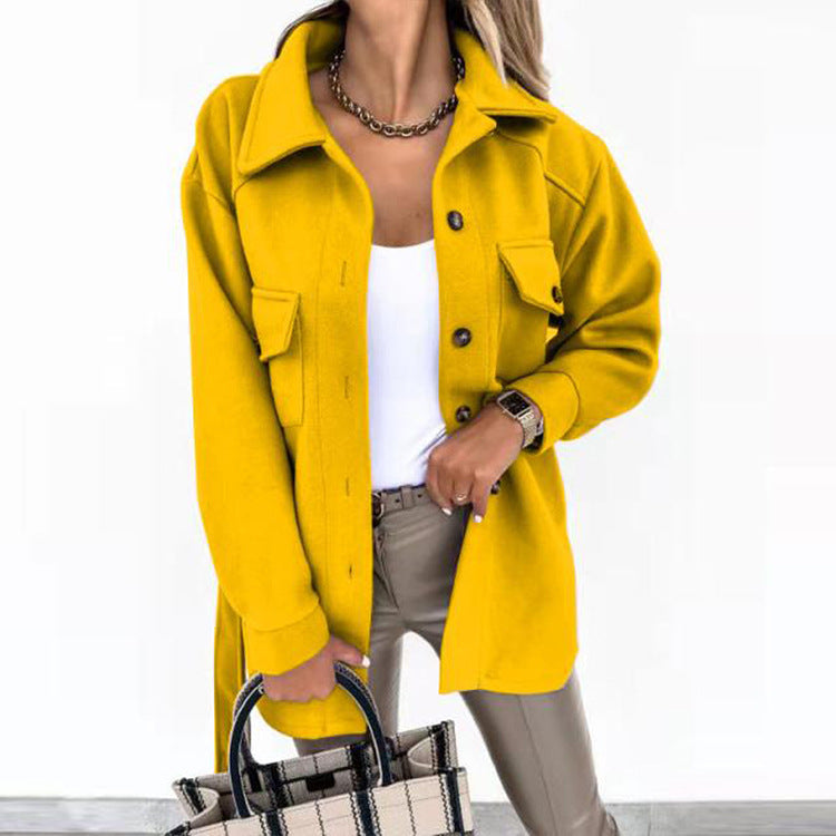 Dames Kort Jack Oversized met Opstaande Kraag | Shacket met Borstzakken