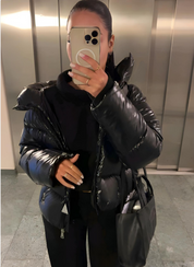 Gewatteerde dames winterjas | Zwarte of blauwe puffer jacket