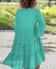 Dames zomerjurk met boho print en wijdvallende pasvorm
