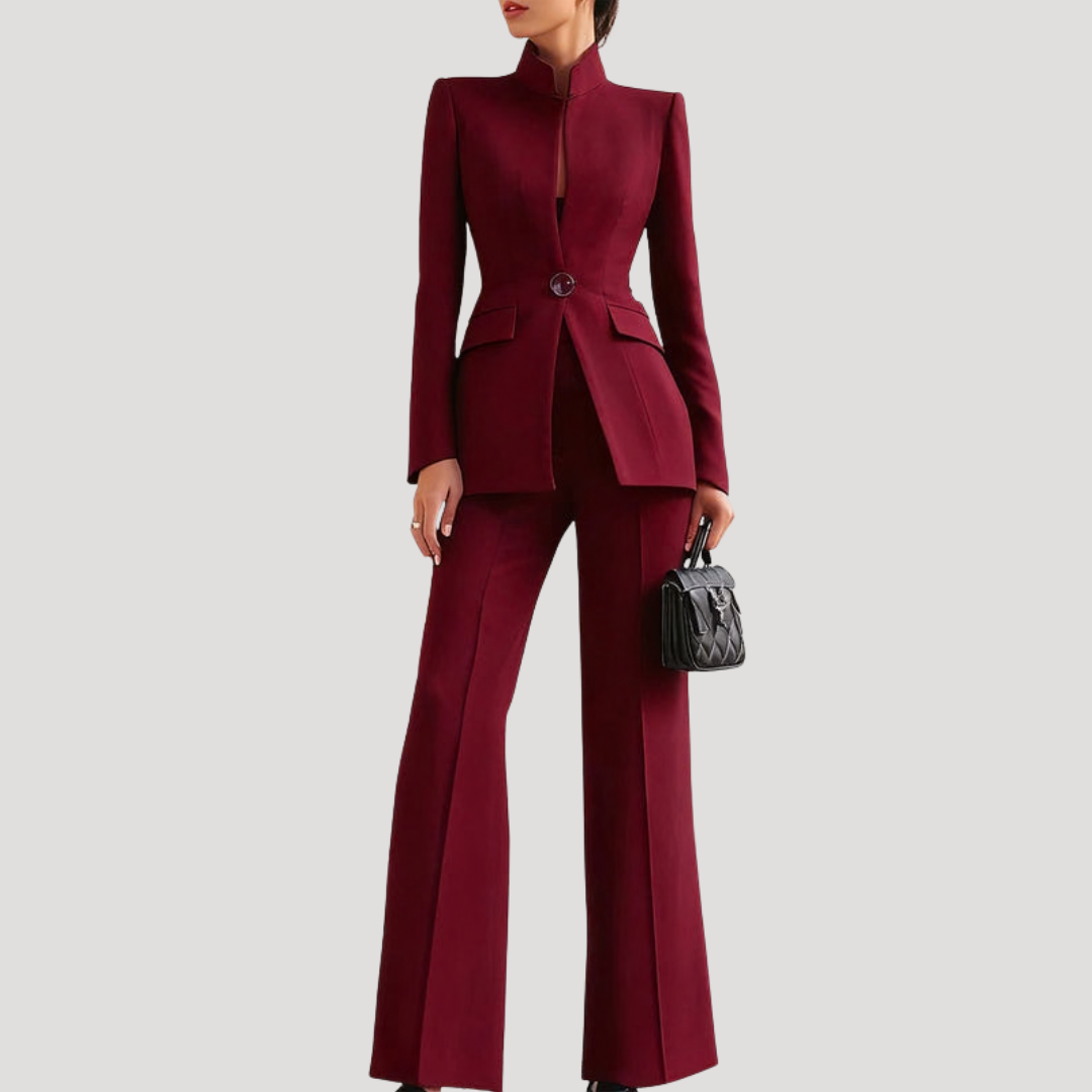 Dames zakelijke pak getailleerd - Blazer en pantalon set