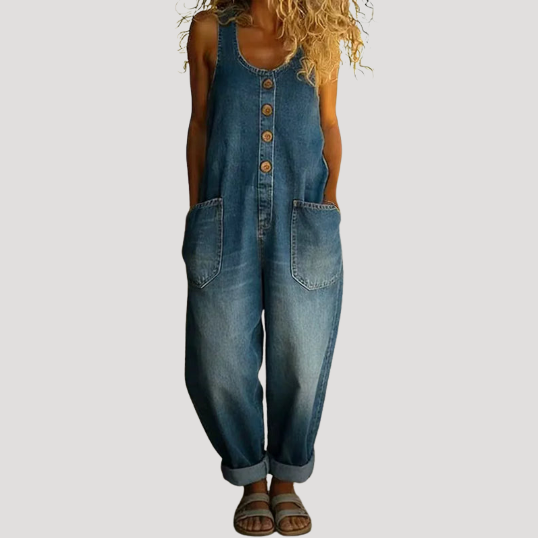 Dames zomer tuinbroek baggy fit met zakken