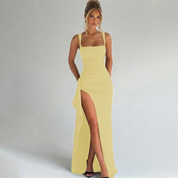 Elegante Maxi Jurk dames met Vierkante Halslijn