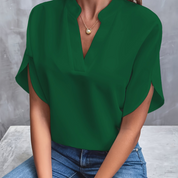 Dames blouse met korte mouwen voor lente en zomer