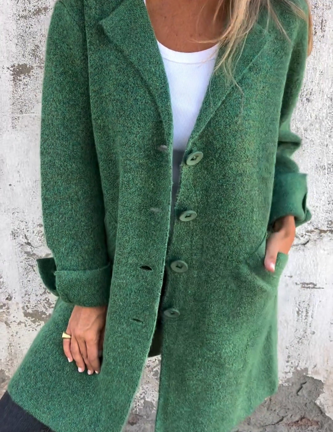 Dames Kort Vest met V-Hals | Fijn Gebreid Cardigan met Knoopsluiting