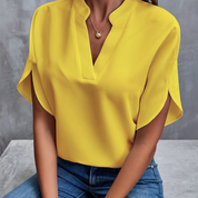 Dames blouse met korte mouwen voor lente en zomer