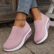 Comfortabele dames instappers | Ademend sneakers met dikke zool
