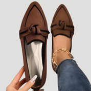 Dames ballerina's met strikdetail slip-on loafers