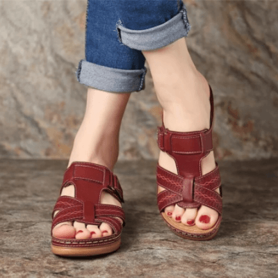 Dames sandalen met dikke zool